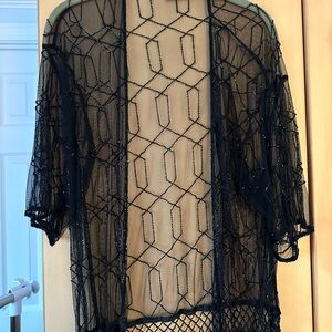 Elegant Black Sheer Women's Top